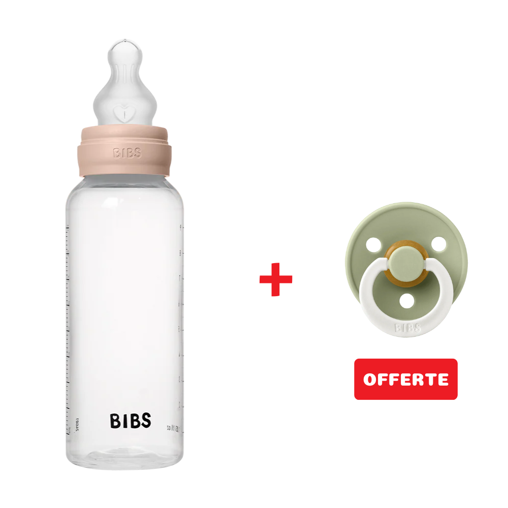 Biberon BIBS Sans BPA 270ml – Silicone Débit moyen - Blush - Bibs - Baby Bottle pour bébé Maroc -www.babyboss.ma