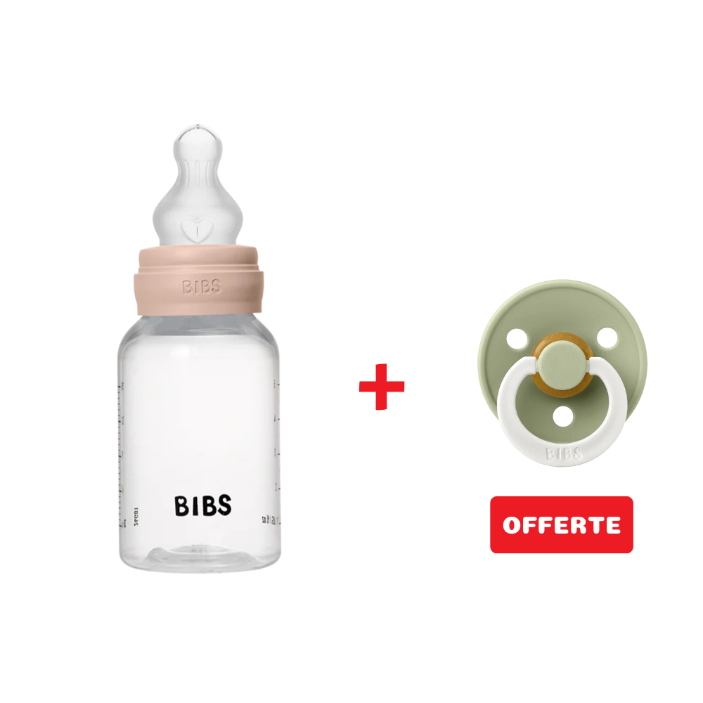 Biberon sans BPA 150ml avec tétine en silicone Débit lent - Blush