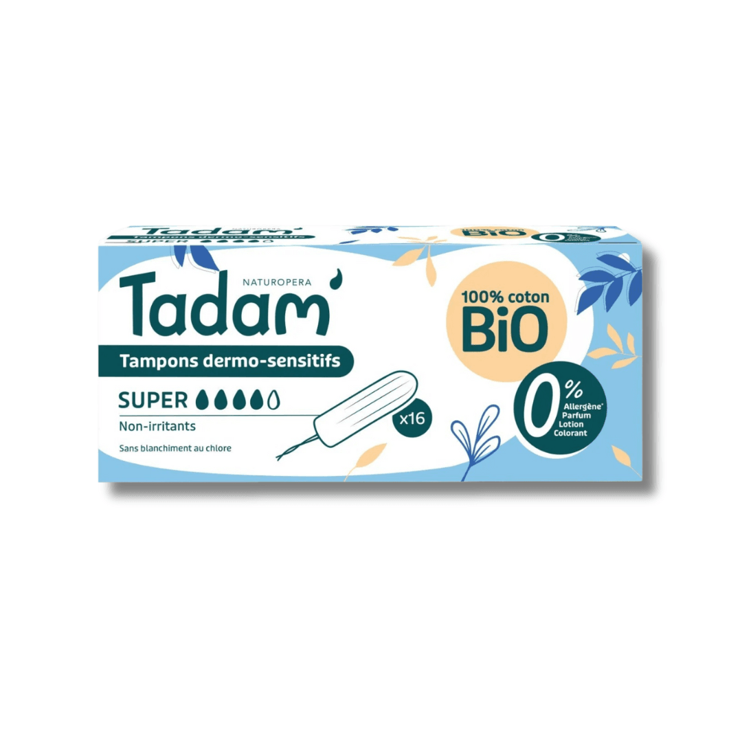 Tadam' Tampons Dermo-sensitifs - Super 16 unités - TADAM' - Hygiène Intime pour bébé Maroc -www.babyboss.ma