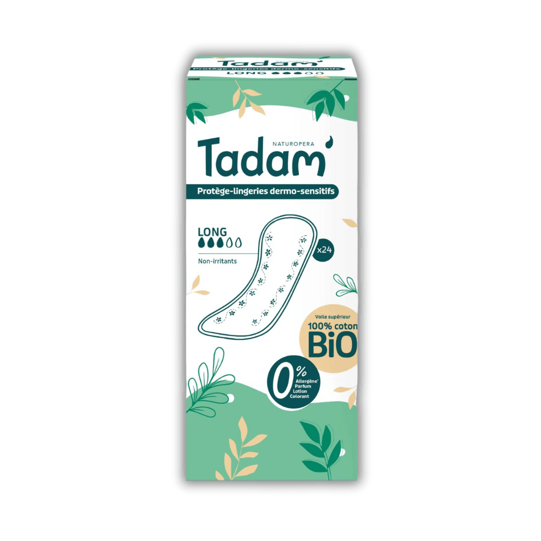 Tadam' Protège-lingeries Dermo-sensitifs - LONG 24 unités - TADAM' - Hygiène Intime pour bébé Maroc -www.babyboss.ma