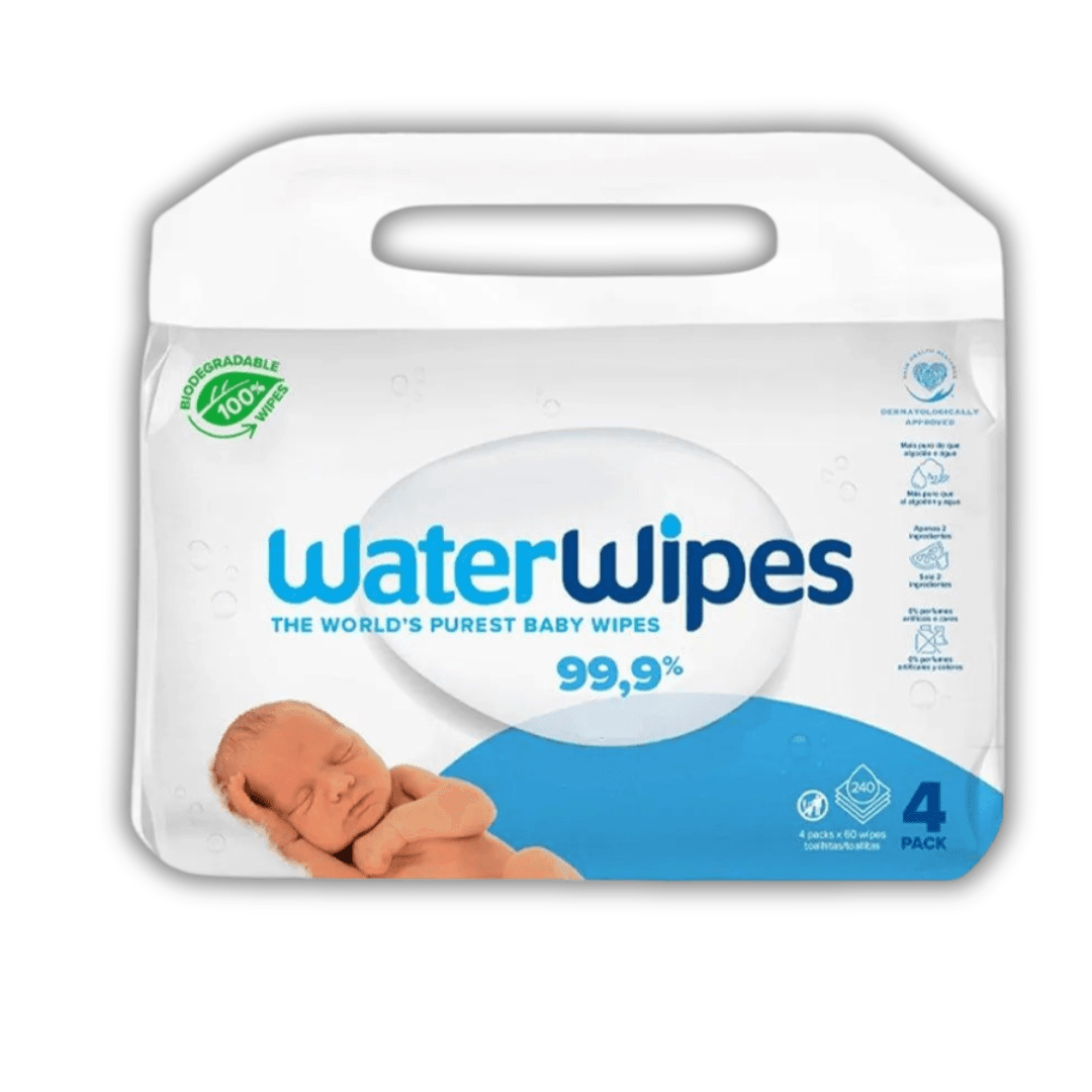 Lingettes Bébé WaterWipes Value Pack 4x60 - WaterWipes - Hygiène et Soin pour bébé Maroc -www.babyboss.ma