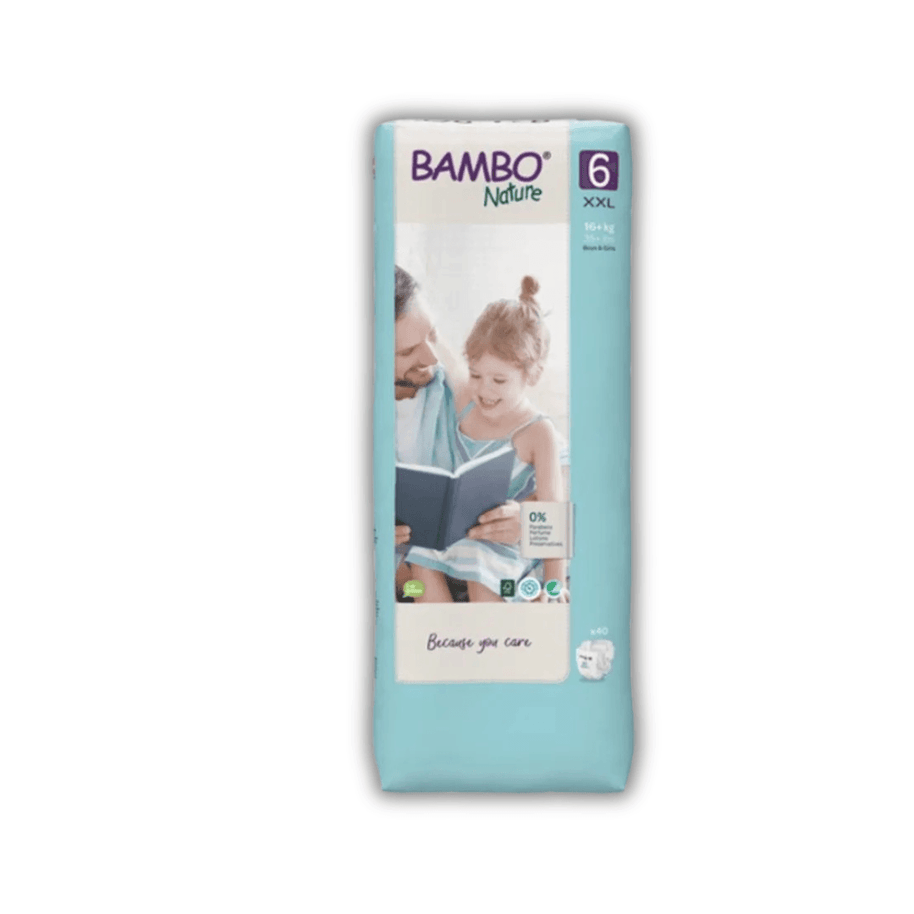Couches Bambo Nature Taille 6 (16 kg+) - 40 unités - Bambo Nature - Hygiène et Soin pour bébé Maroc -www.babyboss.ma