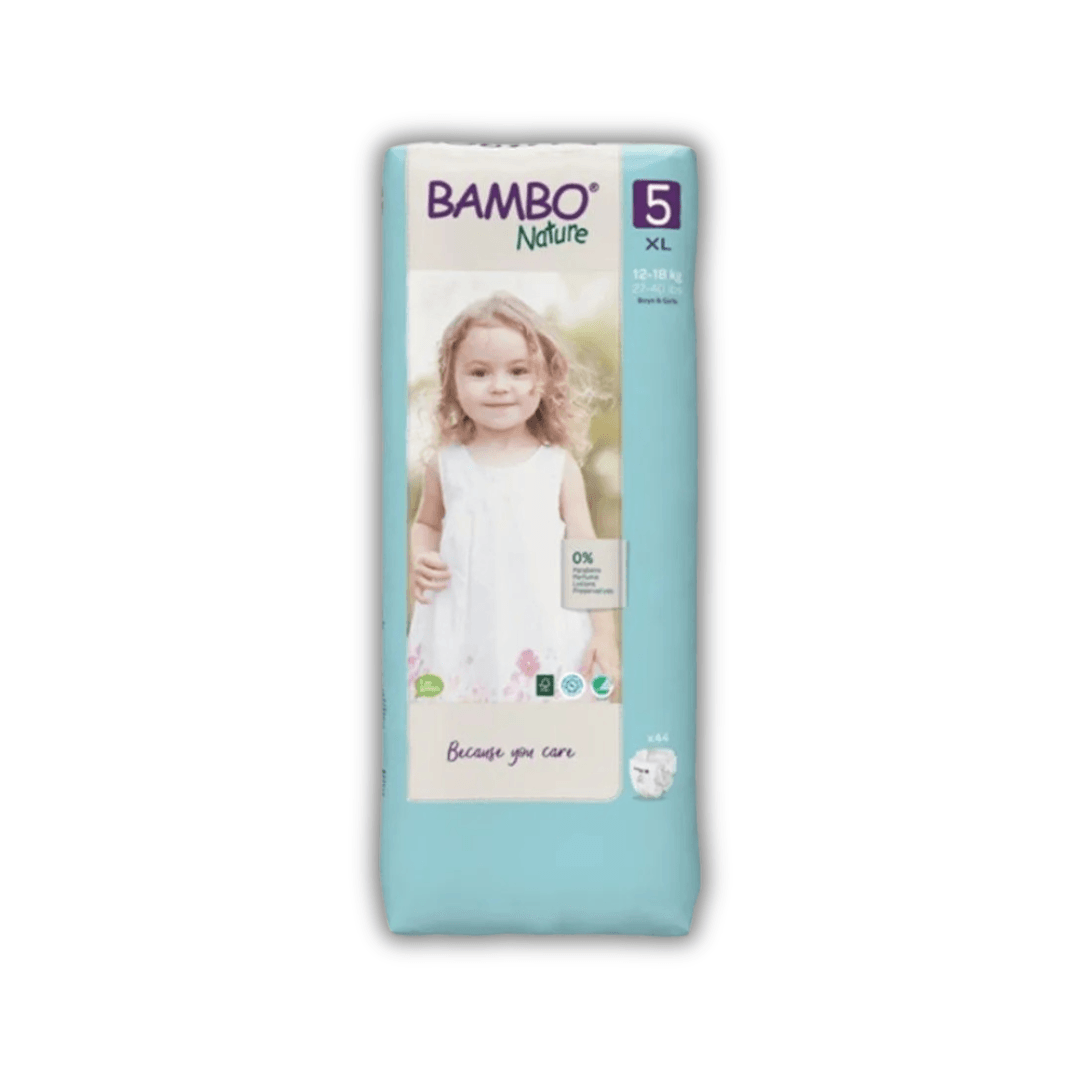 Couches Bambo Nature Taille 5 (12-18kg) 44 unités - Bambo Nature - Hygiène et Soin pour bébé Maroc -www.babyboss.ma