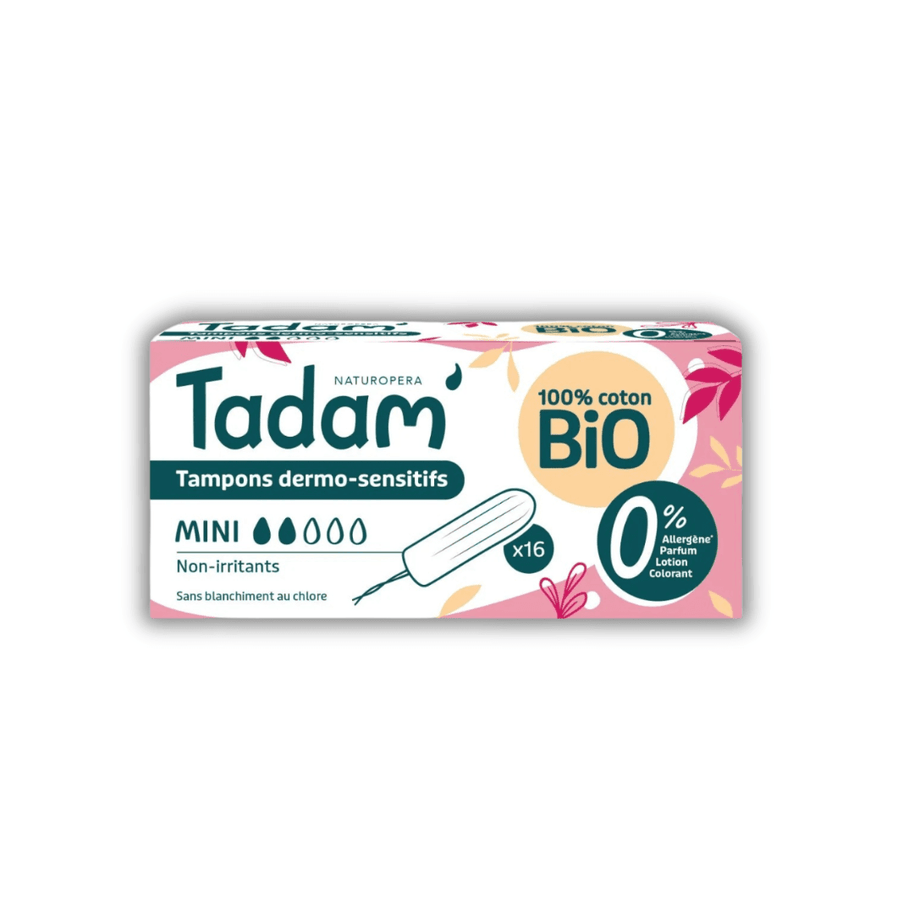 Tadam' Tampons Dermo-sensitifs - Mini 16 unités - TADAM' - Hygiène Intime pour bébé Maroc -www.babyboss.ma