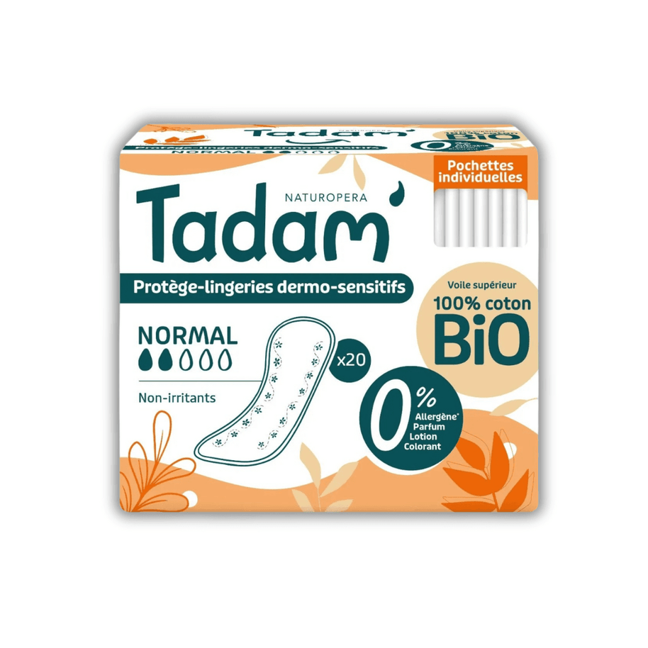 Tadam' Protège-lingeries Dermo-sensitifs - Normal 20 unités - TADAM' - Hygiène Intime pour bébé Maroc -www.babyboss.ma