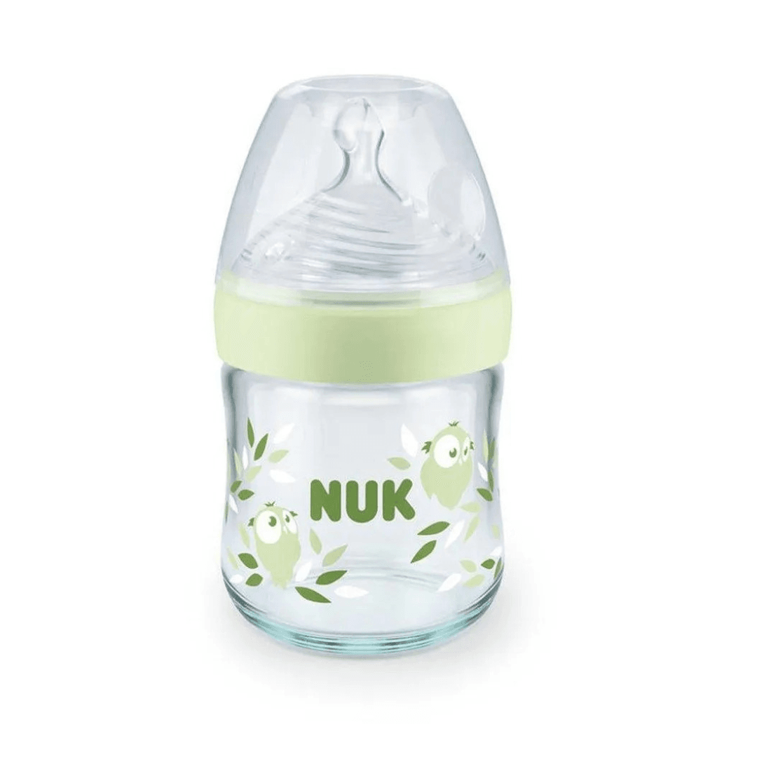 Biberon En Verre Nature Sens 120ml NUK - Vert - NUK - Biberon pour bébé Maroc -www.babyboss.ma
