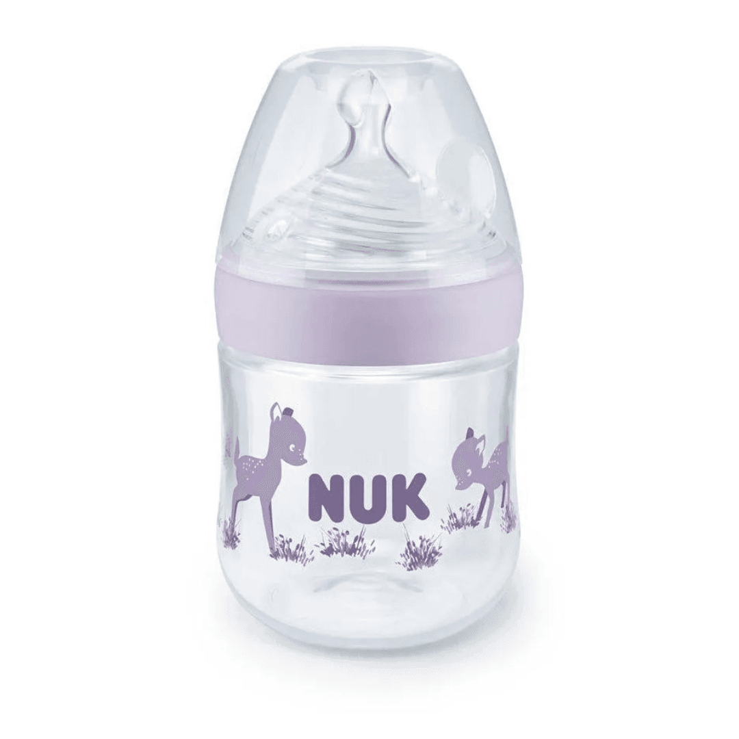 Biberon En Verre Nature Sens 120ml NUK - Mauve - NUK - Biberon pour bébé Maroc -www.babyboss.ma