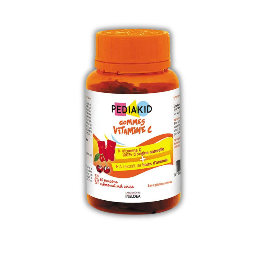 PEDIAKID Gommes Vitamine C - 60 Pièces 138g - PEDIAKID - Vitamines pour bébé Maroc -www.babyboss.ma