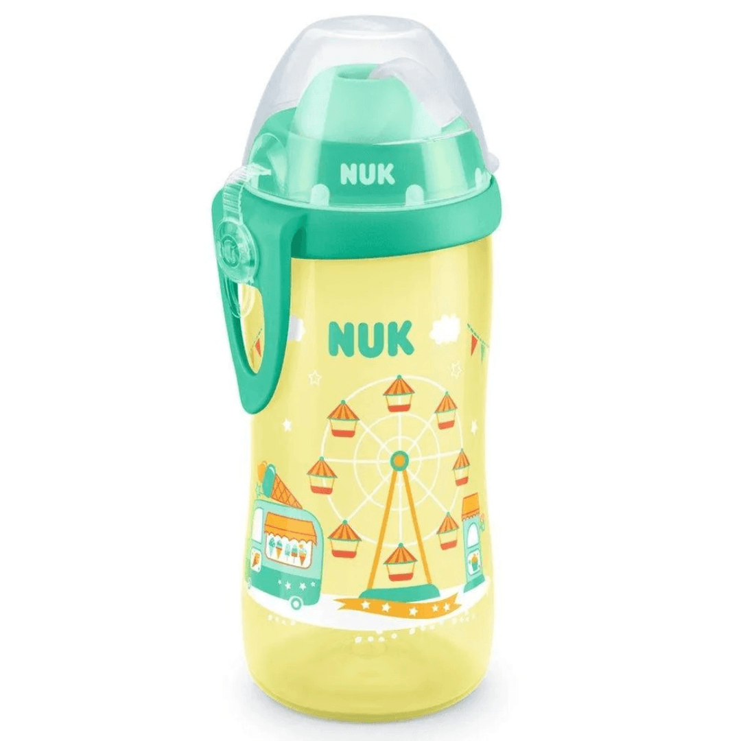 Flexi Cup 300ml avec Paille NUK 12M+ - Jaune - NUK - Gourdes pour bébé Maroc -www.babyboss.ma