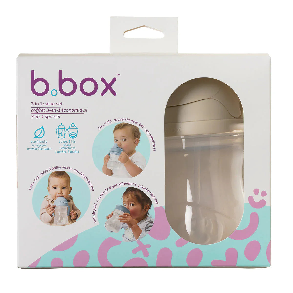 b.box 3-in-1 Gobelet Évolutif - Latte - b.box - Baby & Toddler