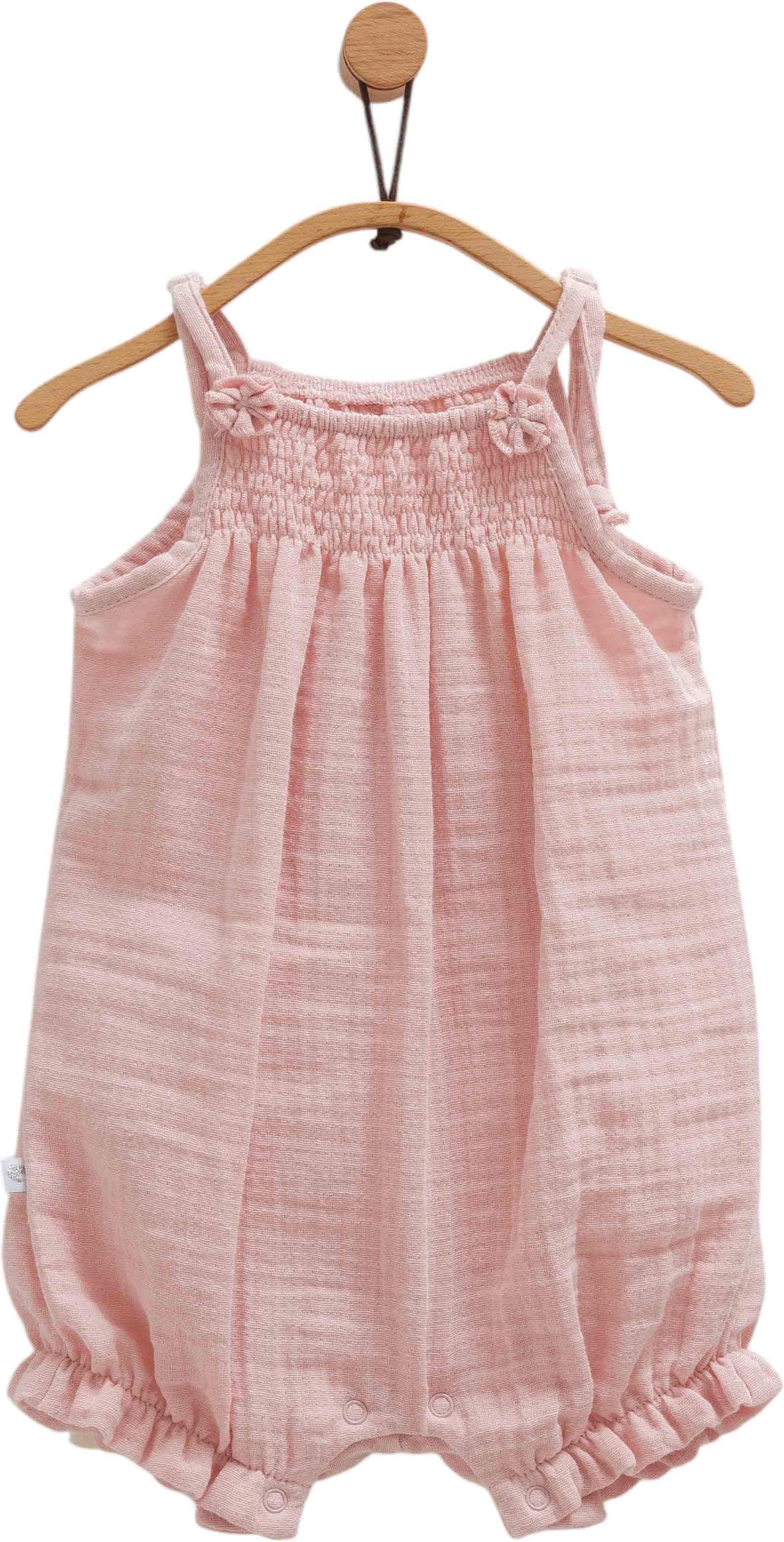 Combinaison bébé rose poudré - Caramell - Gilet pour bébé Maroc -www.babyboss.ma