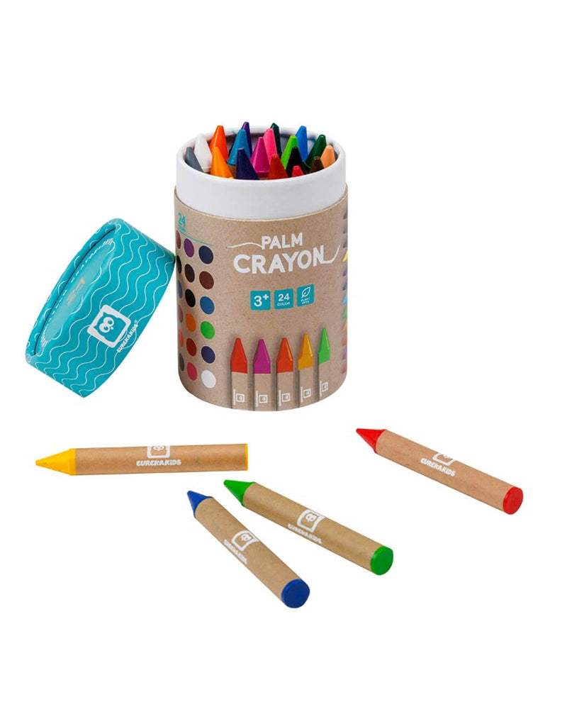 Eurekakids Crayons Pastels - 24 Pièces 3A+ - Eurekakids - Crayons Couleurs pour bébé Maroc -www.babyboss.ma