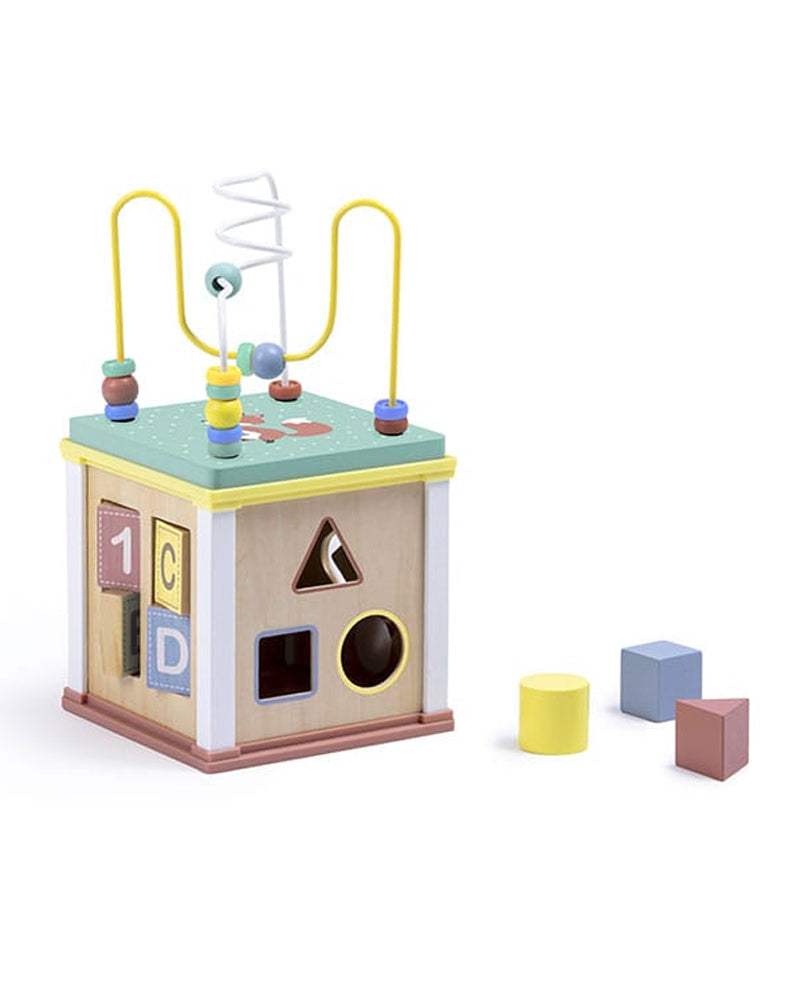 Eurekakids - Cube Multiactivités En Bois 18M+ - Eurekakids - Cubes d'Activités pour bébé Maroc -www.babyboss.ma