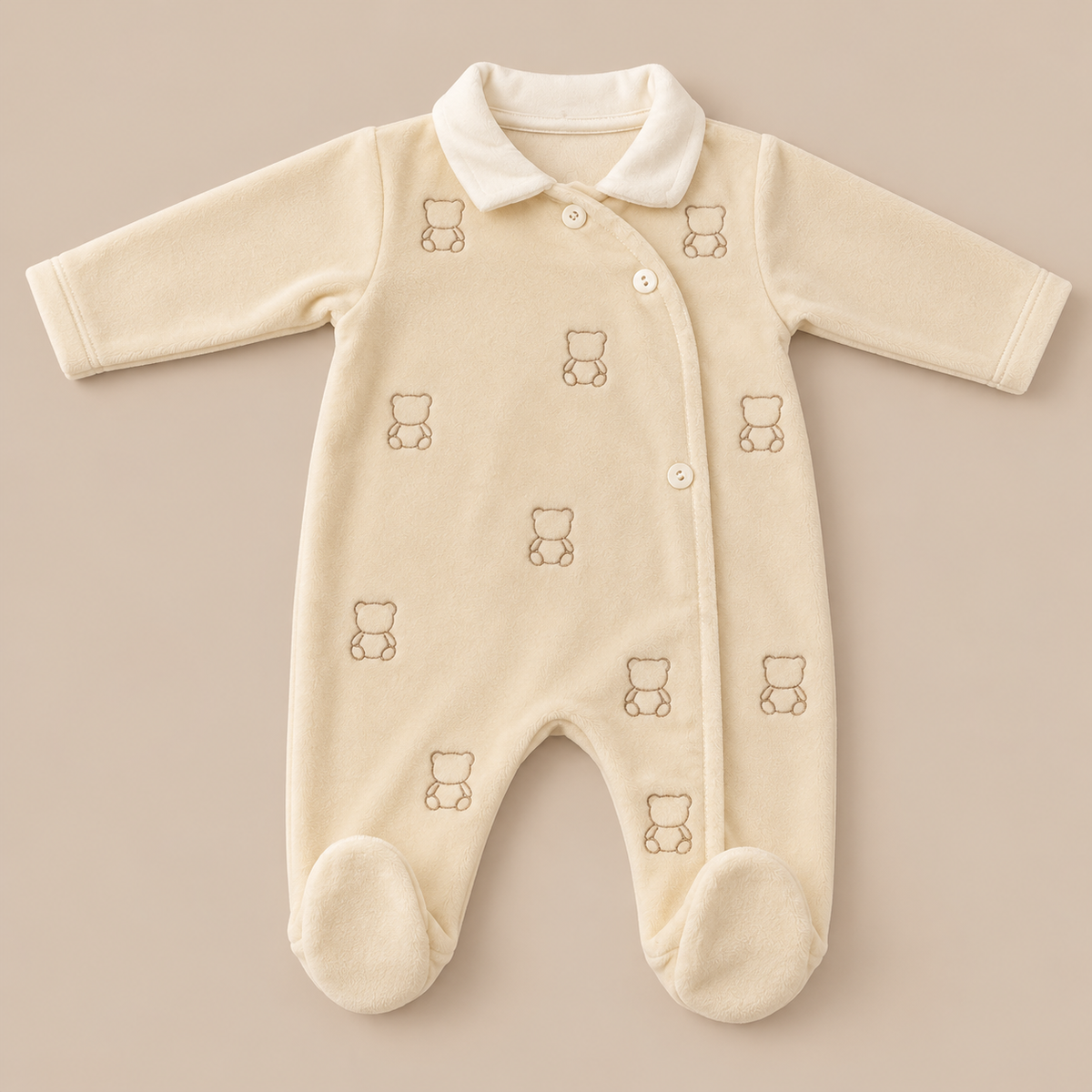 Grenouillère bébé en velours Bebelina