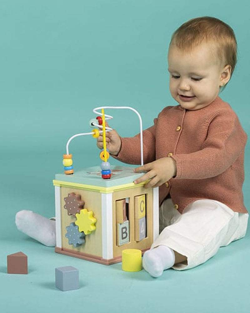 Eurekakids - Cube Multiactivités En Bois 18M+ - Eurekakids - Cubes d'Activités pour bébé Maroc -www.babyboss.ma