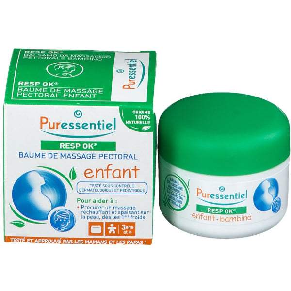 Puressentiel Respiratoire OK Baume de Massage Pectoral Enfant 60 ml - Puressentiel - pour bébé Maroc -www.babyboss.ma