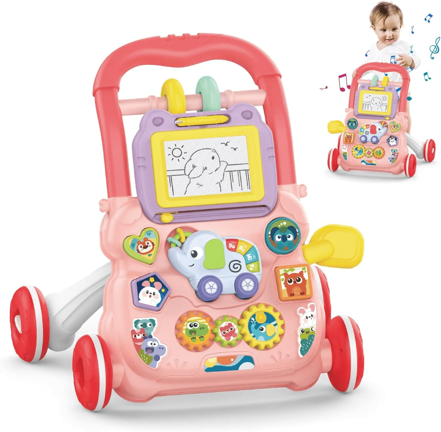 Trotteur bébé musical éléphant– Huanger - Huanger - pour bébé Maroc -www.babyboss.ma