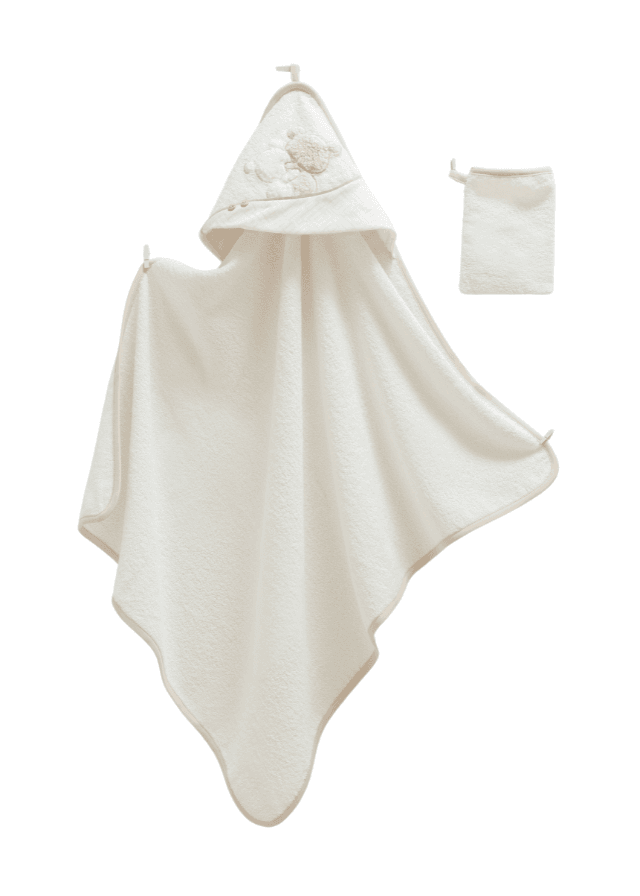 Sorties de bain beige - Caramell - Poncho pour bébé Maroc -www.babyboss.ma