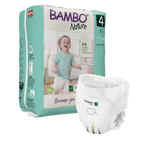 Culottes d'apprentissage Bambo Nature Taille 4 (7-14kg) 20 unités - Bambo Nature - Couches Bébé pour bébé Maroc -www.babyboss.ma
