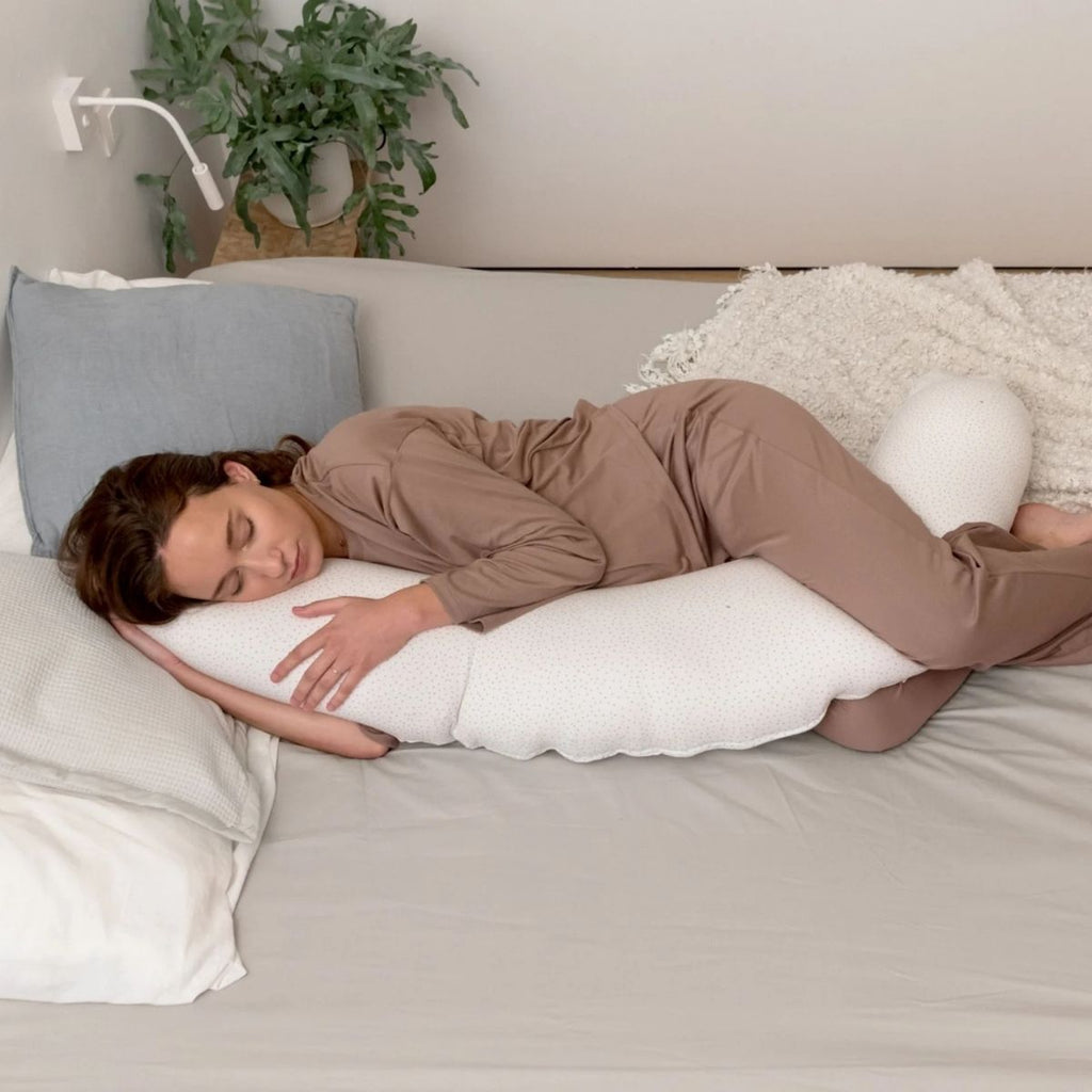 Coussin d'allaitement et maternité BUDDY Doomoo - Silver Dots