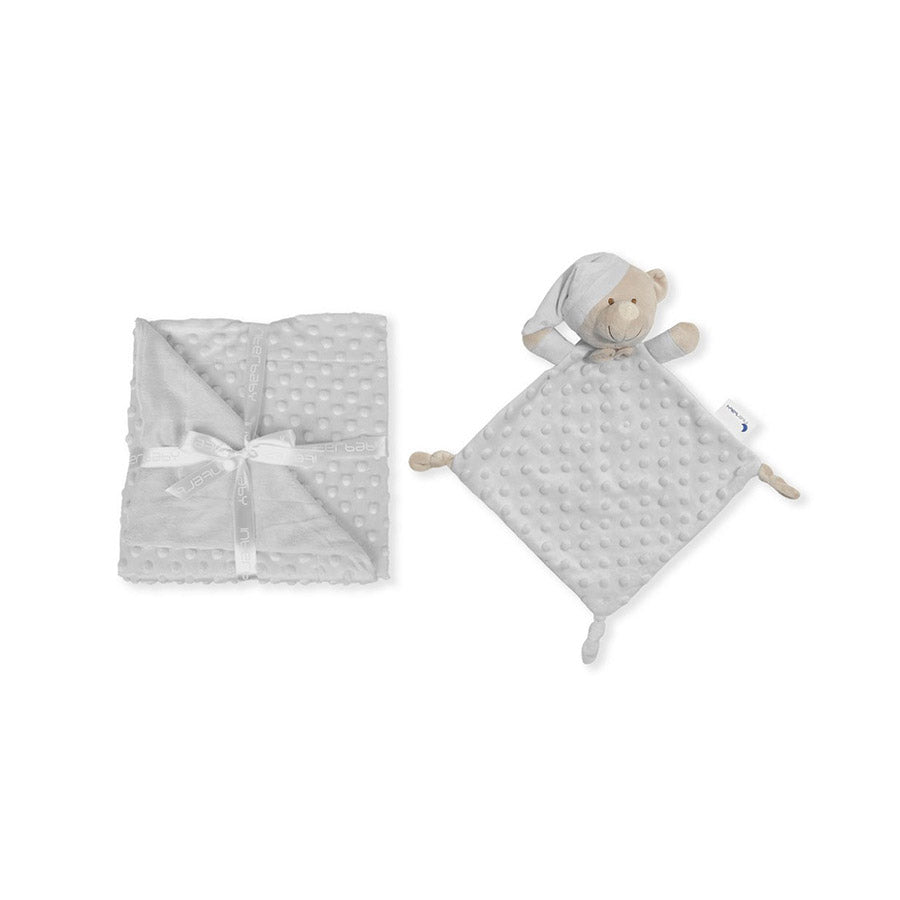 Interbaby Couverture En Bulles 80 X 110+Doudou - Gris