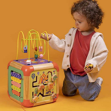 Eurekakids - Cube Géant En Bois Circus 18M+ - Eurekakids - Cubes d'Activités pour bébé Maroc -www.babyboss.ma