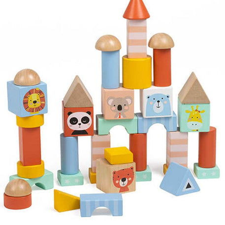 Eurekakids - Blocs de Bois 18M+ - Eurekakids - Jouets à empiler pour bébé Maroc -www.babyboss.ma