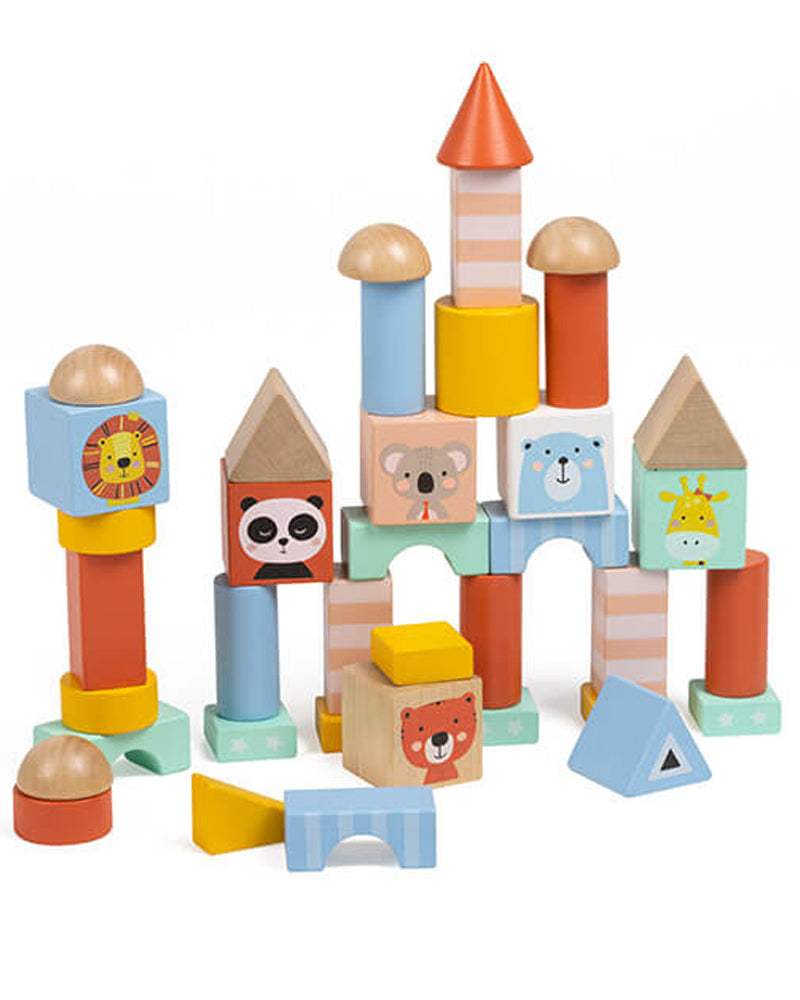 Eurekakids - Blocs de Bois 18M+ - Eurekakids - Jouets à empiler pour bébé Maroc -www.babyboss.ma