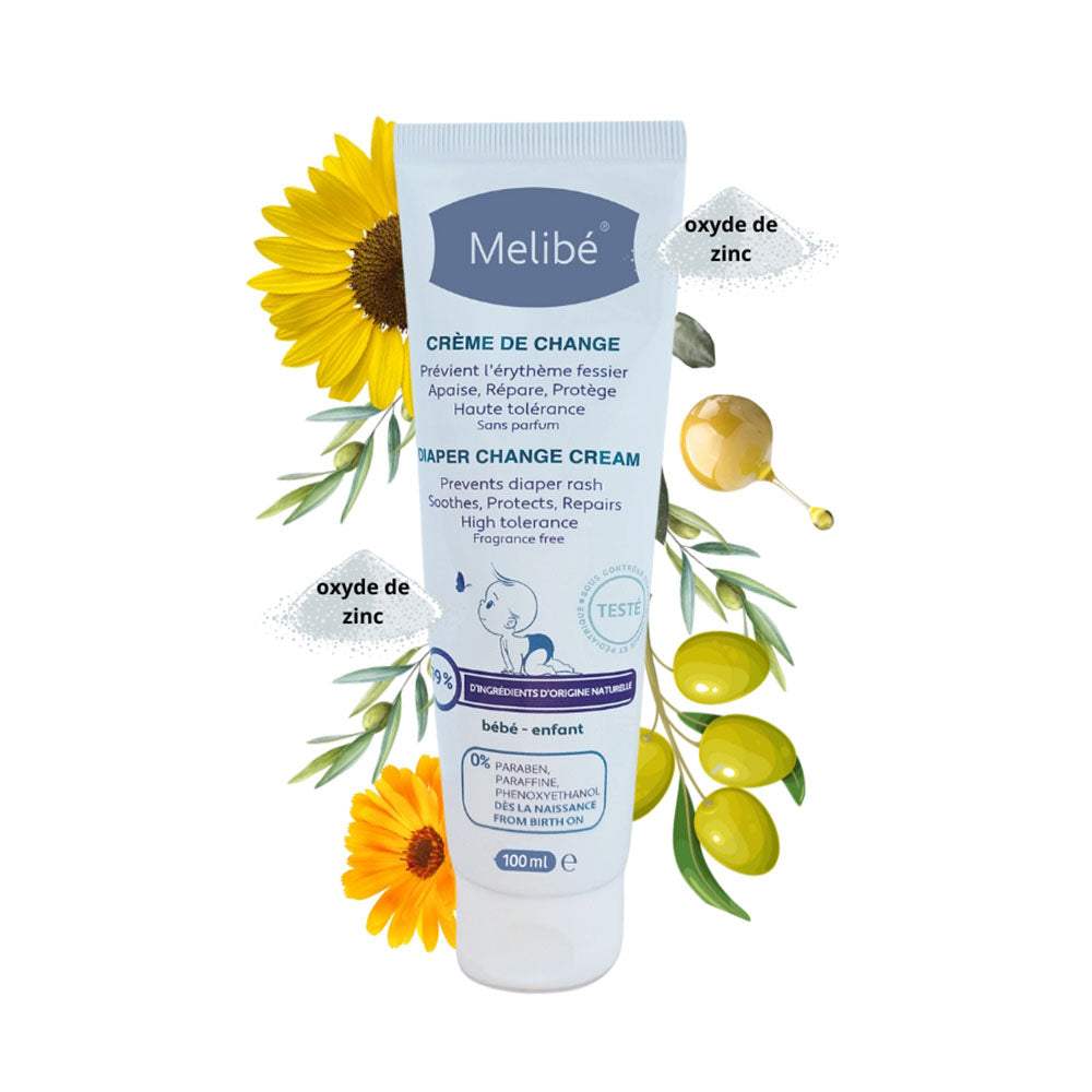 Melibé Crème de Change - 100ml - Melibé - Crème de change pour bébé Maroc -www.babyboss.ma