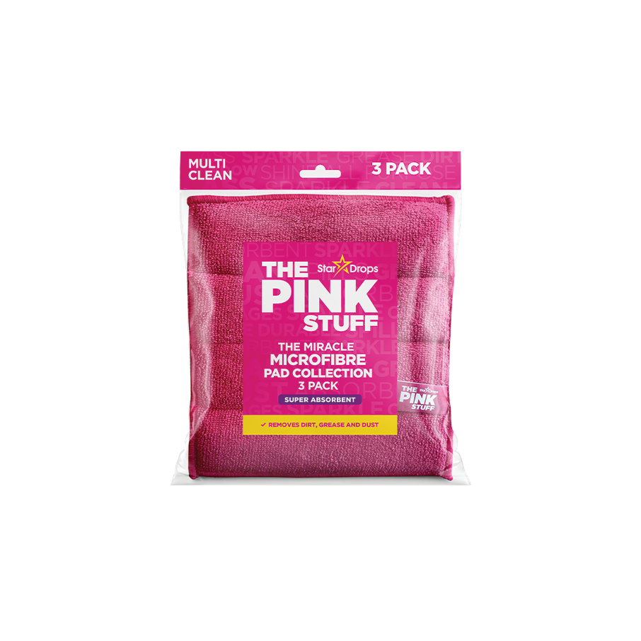 The Pink Stuff Miracle – lot de 3 coussinets en microfibre