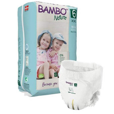 Culottes d'apprentissage Bambo Nature Taille 6 (18kg+) 18 unités - Bambo Nature - Couches Bébé pour bébé Maroc -www.babyboss.ma
