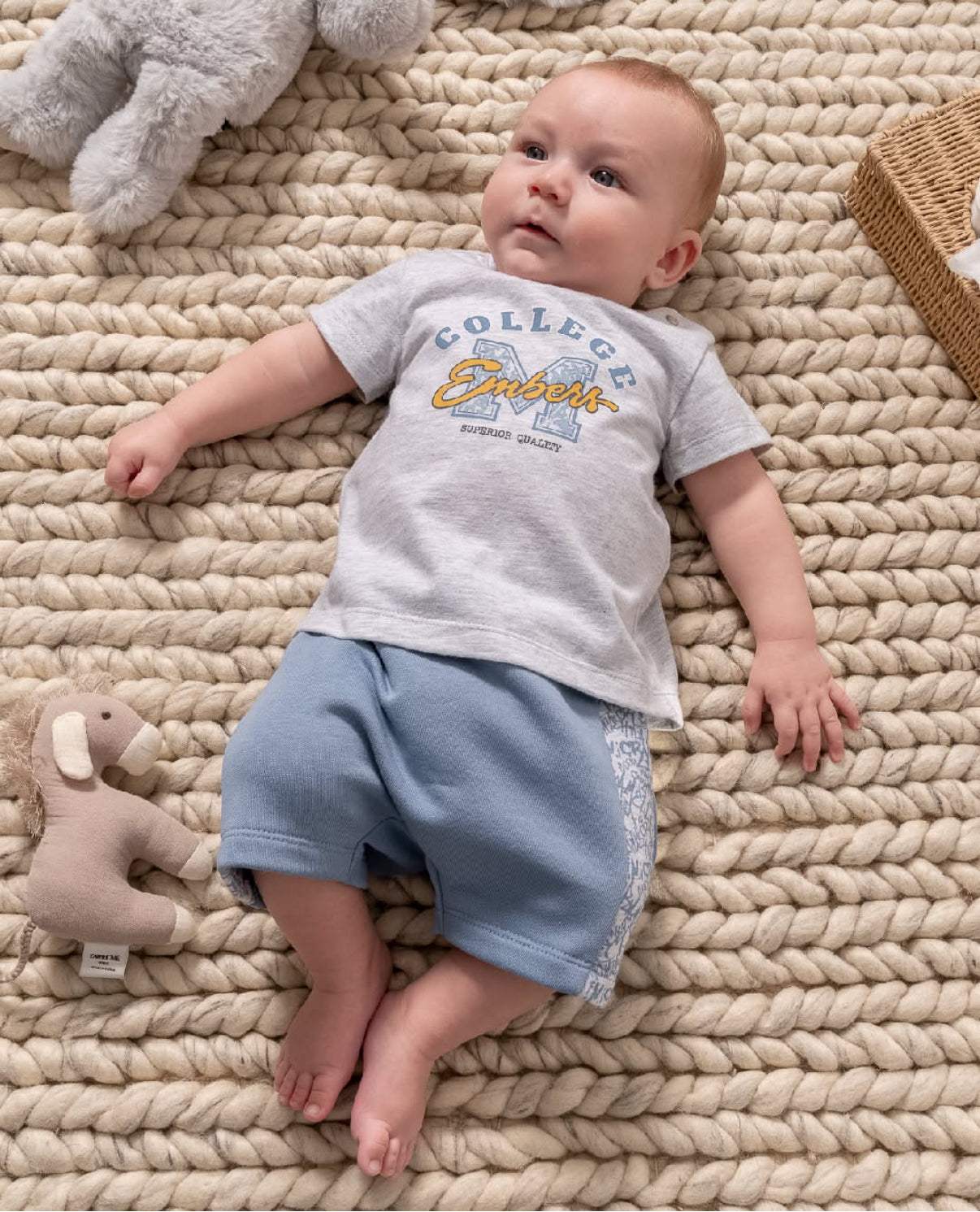 Conjunto de 2 piezas gris jaspeado