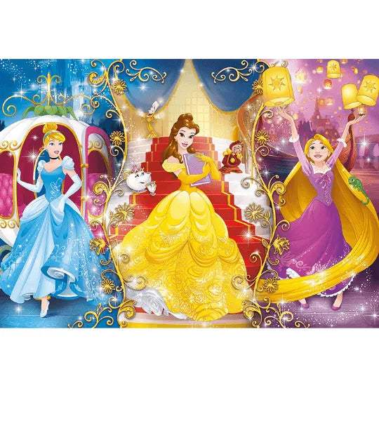 4 PUZZLES PROGRESSIFS SUPERCOLOR PRINCESSES DISNEY – CLEMENTONI - Clementoni - pour bébé Maroc -www.babyboss.ma
