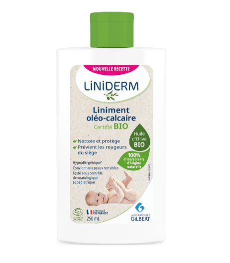 Gilbert Liniderm Liniment Oléo-Calcaire Stabilisé - 250ml - Gilbert - Crème de change pour bébé Maroc -www.babyboss.ma