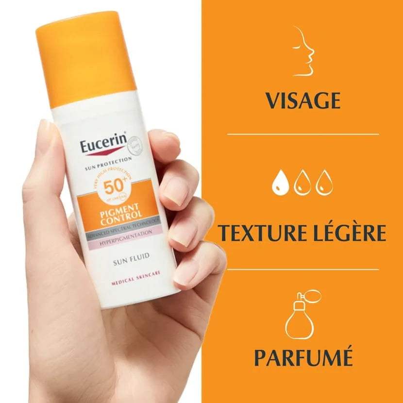 Eucerin Sun Pigment Control Fluid SPF50+ 50ml anti-tache - Eucerin - Solaire pour bébé Maroc -www.babyboss.ma