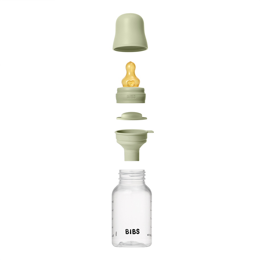 Biberon sans BPA 150ml avec tétine en latex Débit lent - Sage