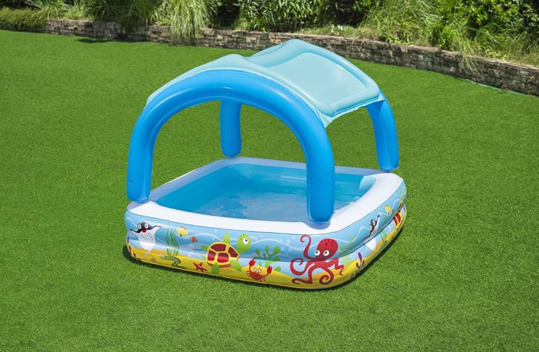 Piscine Gonflable Bestway Beach Buddy avec Toit Anti-UV