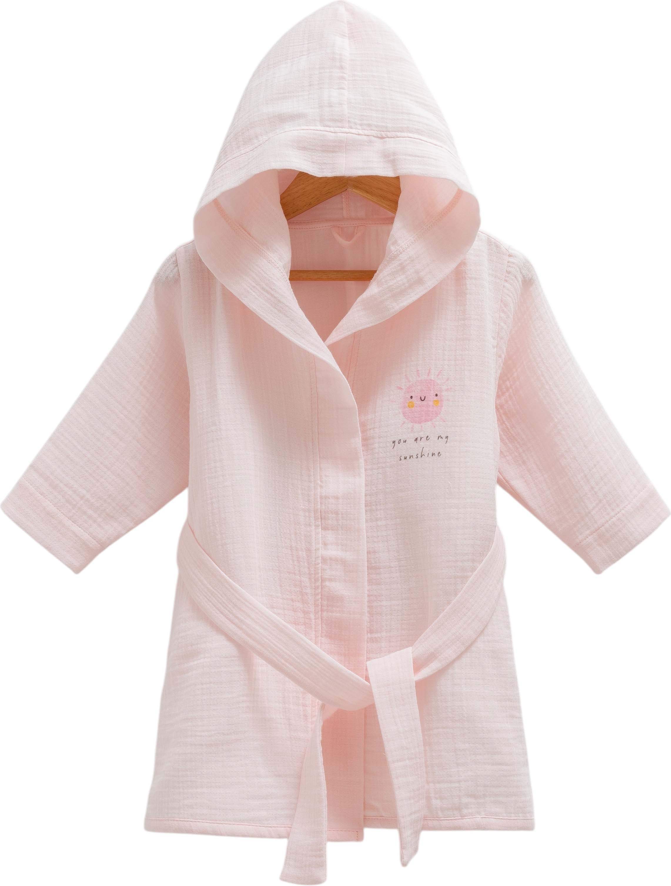 Peignoir pour bébé 1-2 ans, couleur rose - Caramell - Pack naissance pour bébé Maroc -www.babyboss.ma