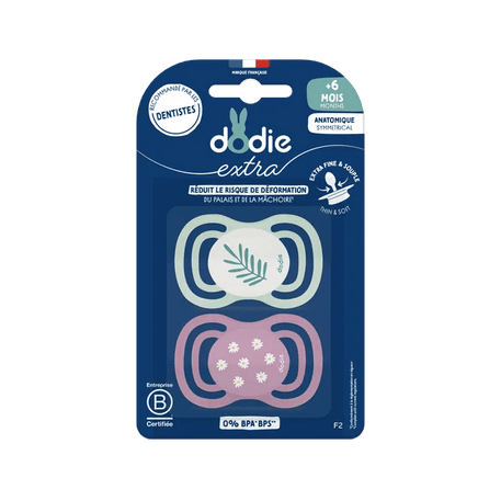 Lot de 2 Sucettes Dodie Anatomiques 6 mois+ - Dodie - Sucettes pour bébé Maroc -www.babyboss.ma