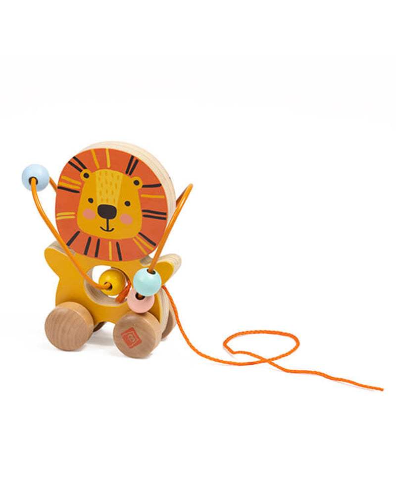 Eurekakids - Wild Looping Lion en Bois 12M+ - Eurekakids - Jouet à Tirer pour bébé Maroc -www.babyboss.ma