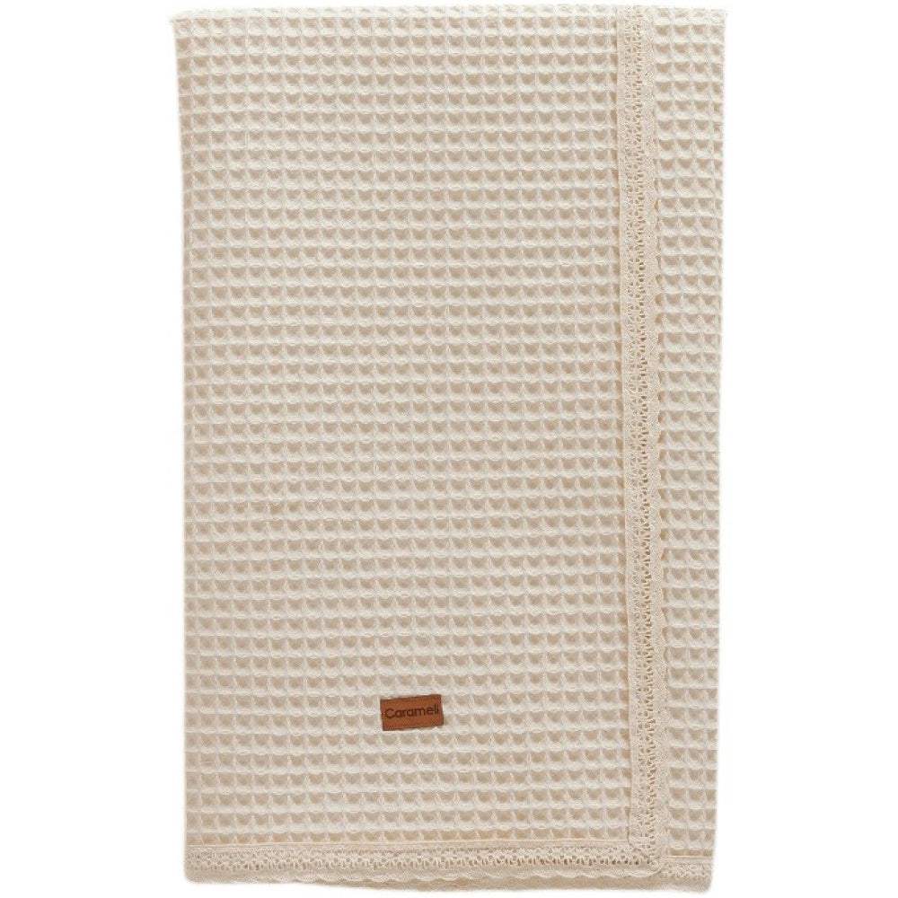 Couverture en coton, écru, 100x110 cm - Caramell - Caramell - Couverture pour bébé Maroc -www.babyboss.ma