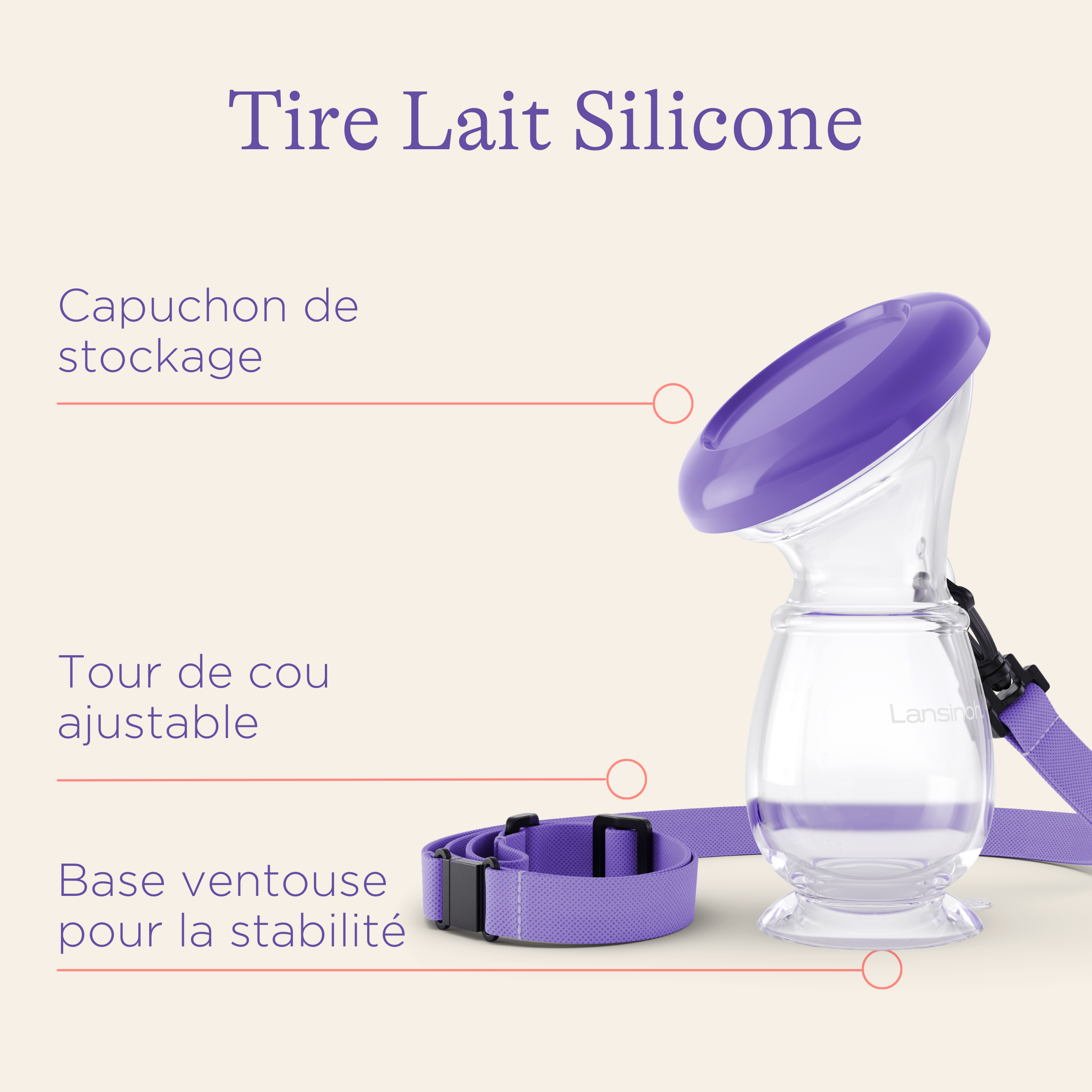 Tire-lait silicone / recueil lait - Lansinoh - Lansinoh -
