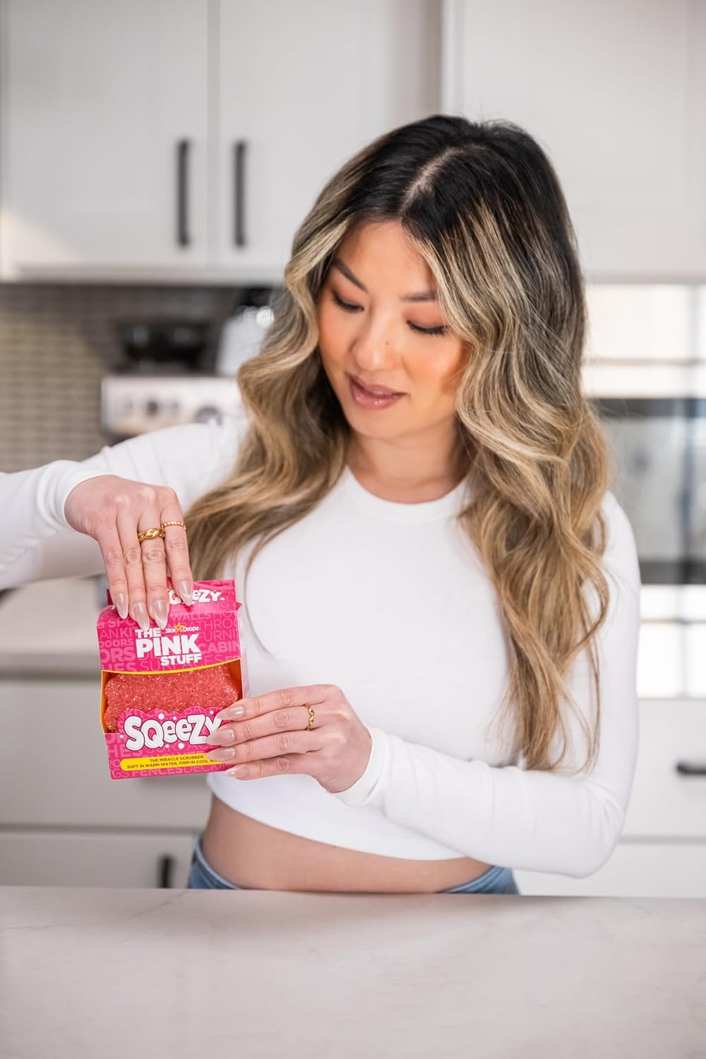 Éponge Sqeezy Miracle à Double Face- The Pink Stuff - The Pink Stuff - pour bébé Maroc -www.babyboss.ma