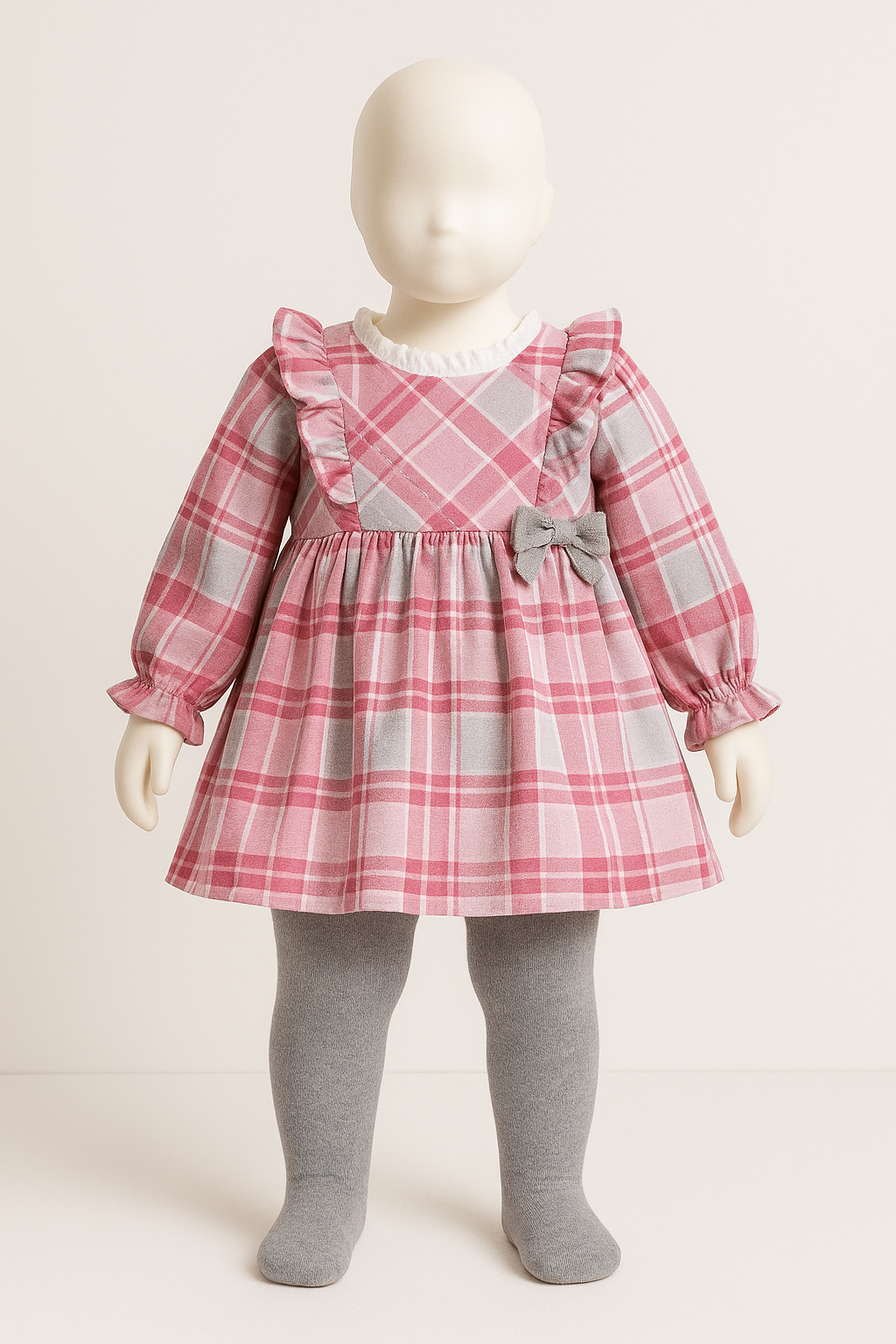 Robe Douce et Bas Assortis pour Bébé