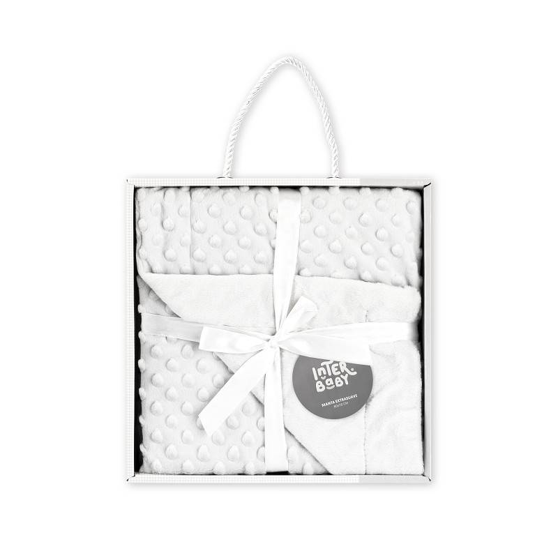 Interbaby couverture junior bulles 80 x 110 cm -Blanc