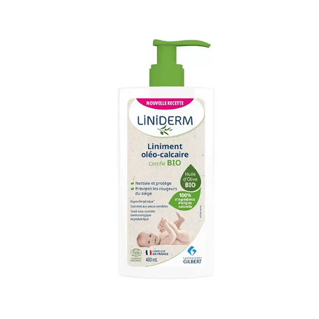 Gilbert Liniderm Liniment Oléo-Calcaire Stabilisé Pompe - 480ml - Gilbert - Hygiène et Soin pour bébé Maroc -www.babyboss.ma