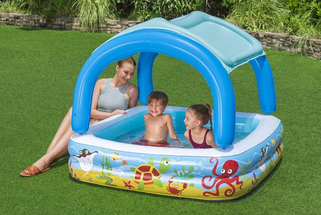 Piscine Gonflable Bestway Beach Buddy avec Toit Anti-UV