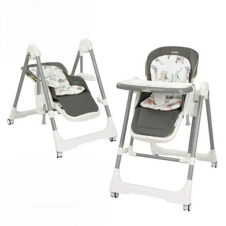 Kidilo Chaise haute avec fonction Balancelle et Relax-Gris - Kidilo - Chaise Haute pour bébé Maroc -www.babyboss.ma