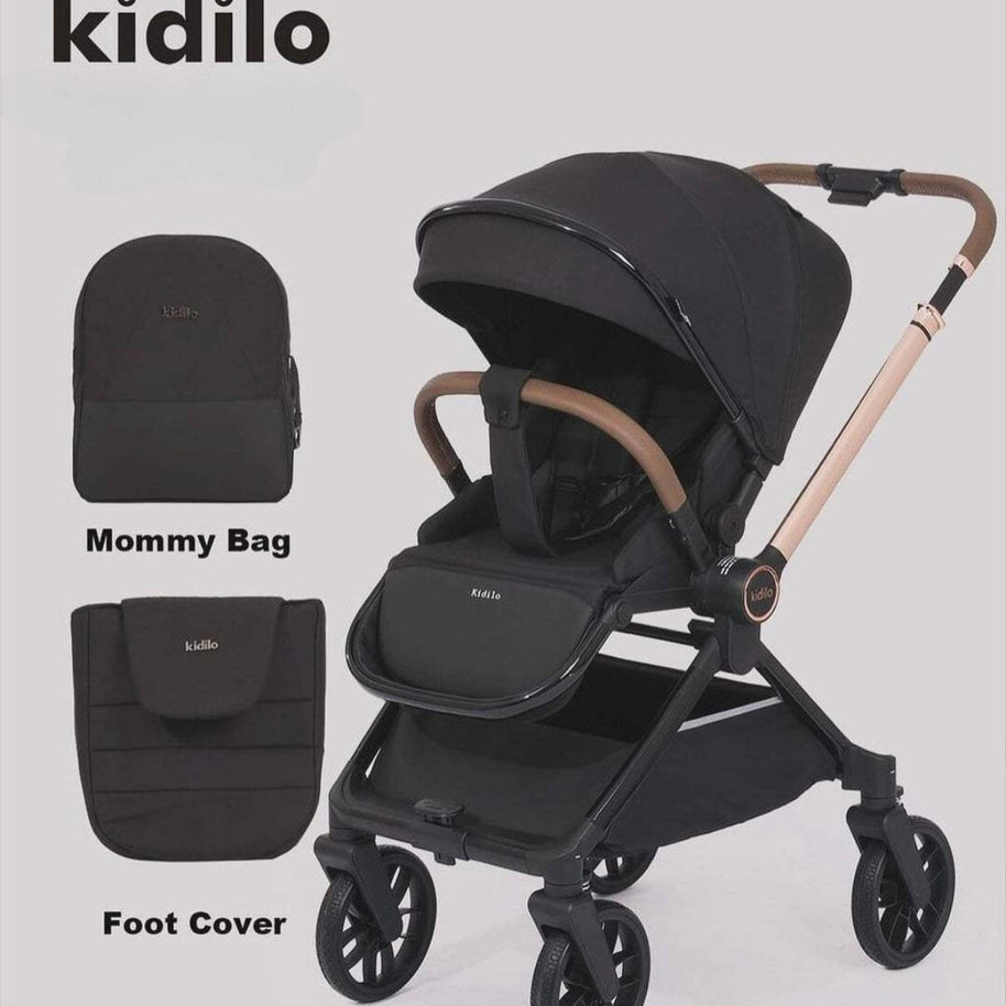 Poussette réversible avec couvre-jambes – Kidilo - Kidilo - pour bébé Maroc -www.babyboss.ma