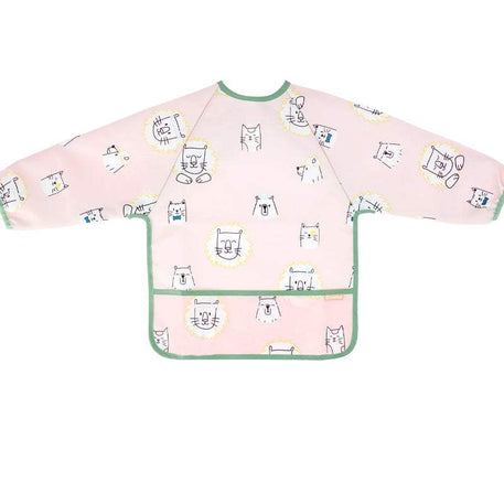 Badabulle Bavoir manches longues animaux - Rose - Badabulle - Bavoirs pour bébé Maroc -www.babyboss.ma